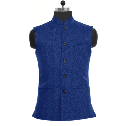 Men’s Slim Fit Stand Collar Waistcoat – Tailored Heritage Layer for Festivals and Events
