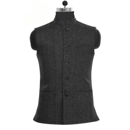 Men’s Slim Fit Stand Collar Waistcoat – Tailored Heritage Layer for Festivals and Events