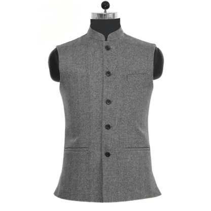 Men’s Slim Fit Stand Collar Waistcoat – Tailored Heritage Layer for Festivals and Events