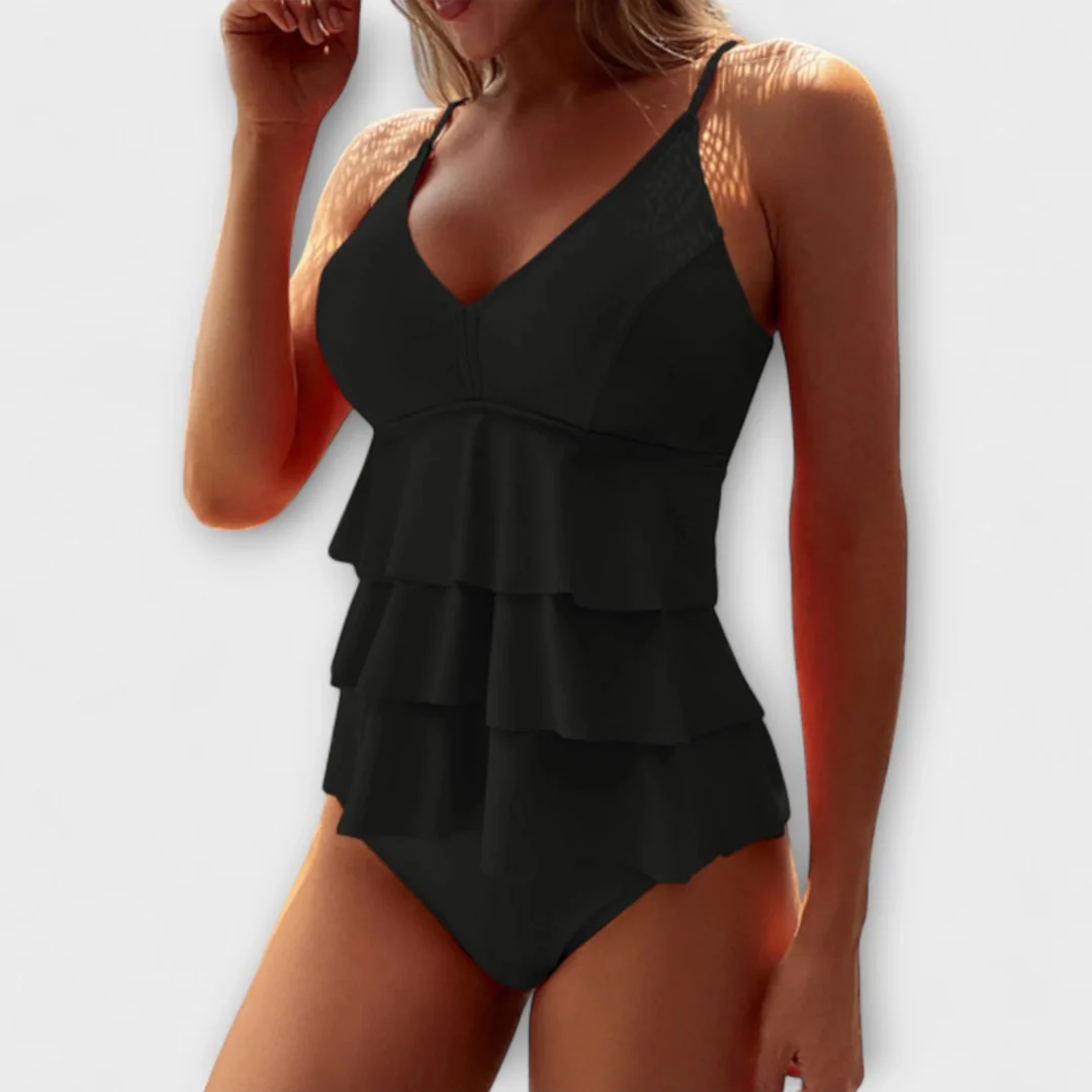 Women’s Ruffle Tankini Set – Flattering Summer Swimwear for Beach and Pool