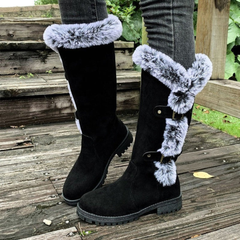 Women’s Tall Winter Boots with Buckle Detail – Warm Cold-Weather Footwear for Everyday Wear