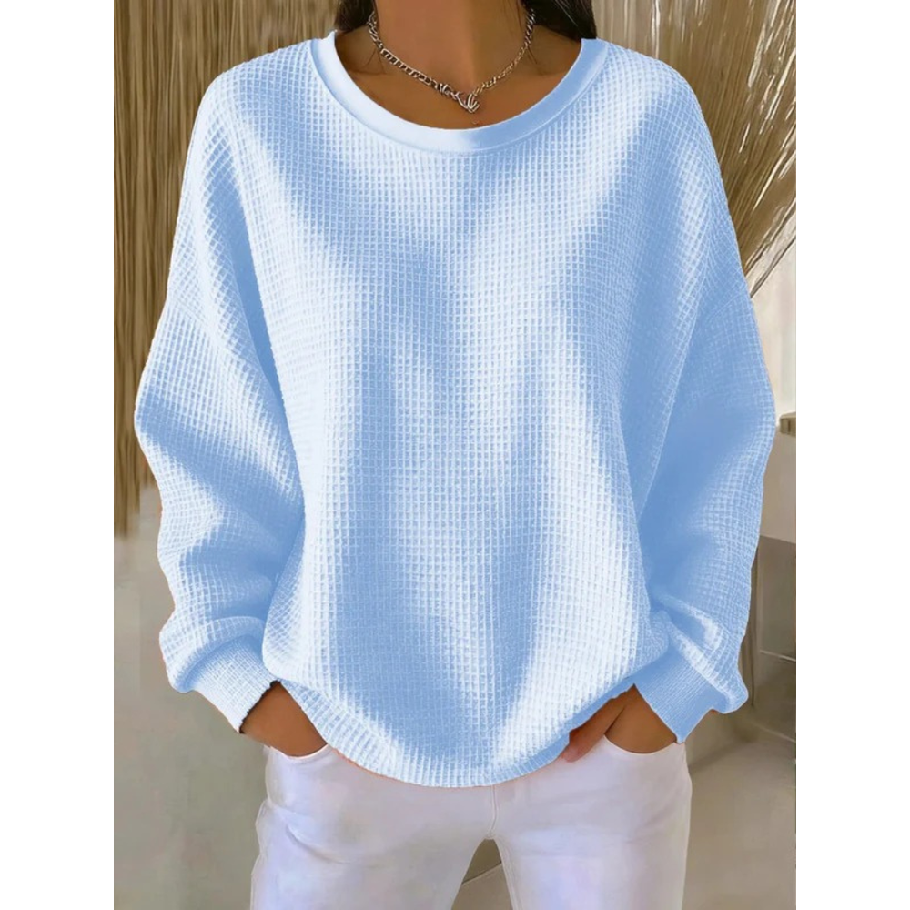 Women’s Oversized Textured Sweater – Relaxed Long-Sleeve Style for Everyday Wear