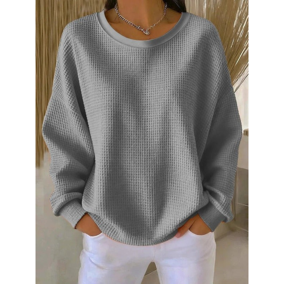 Women’s Oversized Textured Sweater – Relaxed Long-Sleeve Style for Everyday Wear