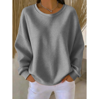 Women’s Oversized Textured Sweater – Relaxed Long-Sleeve Style for Everyday Wear