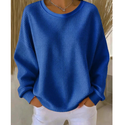 Women’s Oversized Textured Sweater – Relaxed Long-Sleeve Style for Everyday Wear