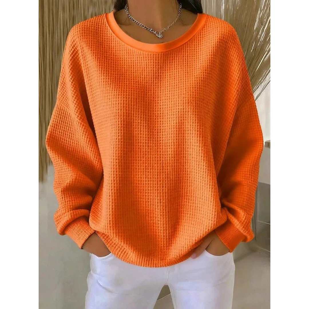 Women’s Oversized Textured Sweater – Relaxed Long-Sleeve Style for Everyday Wear