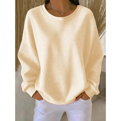 Women’s Oversized Textured Sweater – Relaxed Long-Sleeve Style for Everyday Wear
