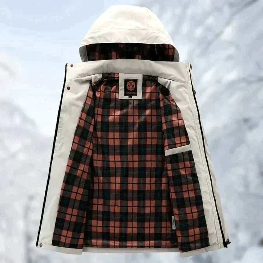 Men’s Waterproof Hooded Winter Parka – Insulated Multi-Pocket Utility Layer for Cold-Weather Wear