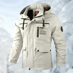 Men’s Waterproof Hooded Winter Parka – Insulated Multi-Pocket Utility Layer for Cold-Weather Wear