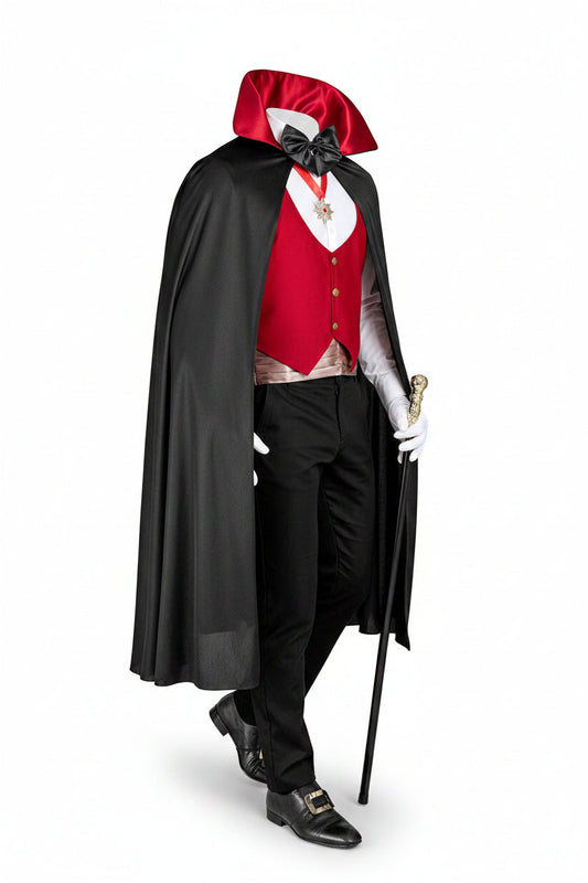 Men's Vampire Waistcoat Cape and Accessories Halloween Costume