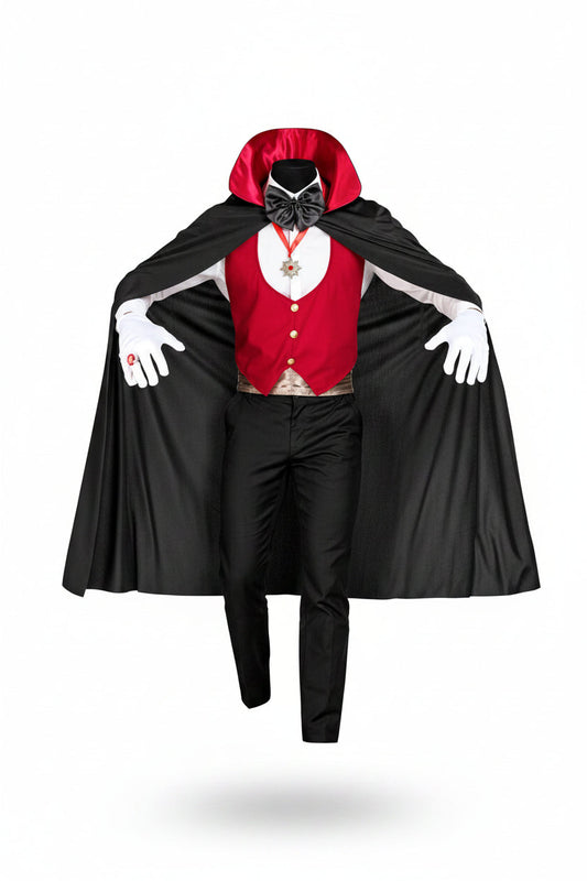 Men's Vampire Waistcoat Cape and Accessories Halloween Costume