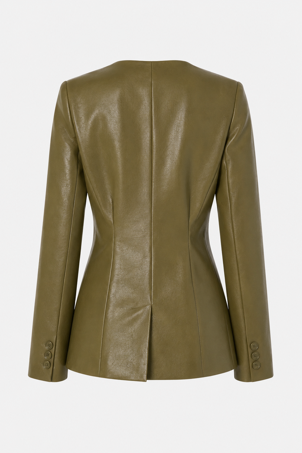 Women’s Collarless Wrap Blazer – Sculpted V-Neck Tailoring for Office and Evening Wear