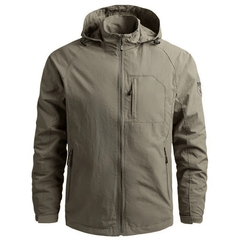 Men’s Water-Resistant Hooded Utility Jacket – Breathable Lightweight Layer for Summer Wear