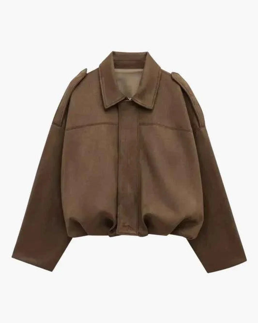 Women’s Oversized Collared Jacket – Relaxed Casual Layer for City and Everyday Wear