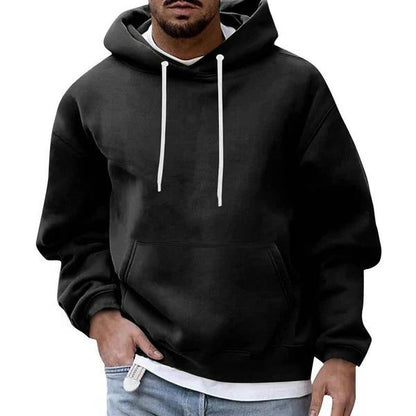Men’s Oversized Hoodie – Long-Sleeve Pullover with Drawstring Hood and Kangaroo Pocket for Casual Cold-Weather Wear
