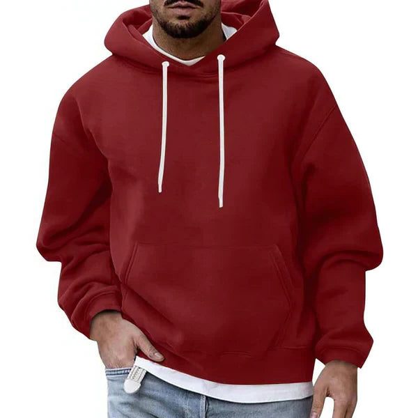 Men’s Oversized Hoodie – Long-Sleeve Pullover with Drawstring Hood and Kangaroo Pocket for Casual Cold-Weather Wear