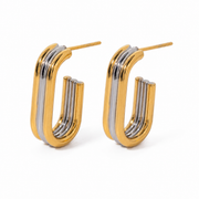 Contrast Stainless Steel Earrings – Style 10 on white