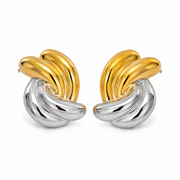 Contrast Stainless Steel Earrings – Style 2 on white