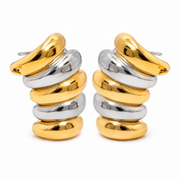 Contrast Stainless Steel Earrings – Style 3 on white