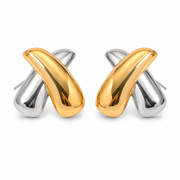 Contrast Stainless Steel Earrings – Style 4 on white