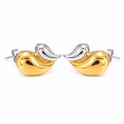Contrast Stainless Steel Earrings – Style 5 on white