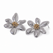 Contrast Stainless Steel Earrings – Style 7 on white
