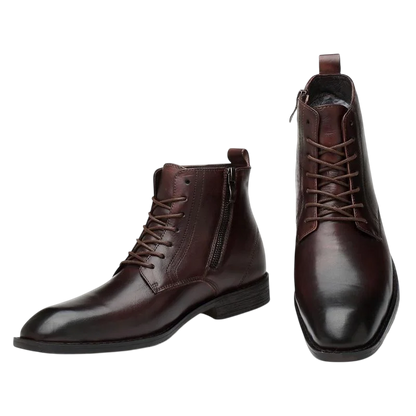 Men’s Heritage Leather Boots – Classic Lace-Up Ankle Style for Tailored and Everyday Wear
