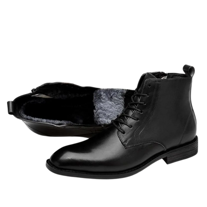 Men’s Genuine Leather Lace-Up Ankle Boots – Vintage-Inspired Footwear for Smart Dressing