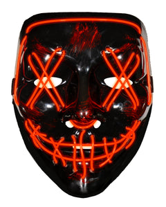 Adults' Red LED Splatter Half Face Halloween Glow Mask