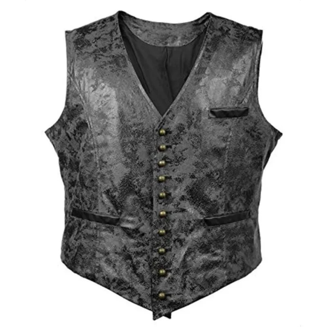 Men’s Vintage Traditional Waistcoat – Buttoned Heritage Style for Festivals and Celebrations
