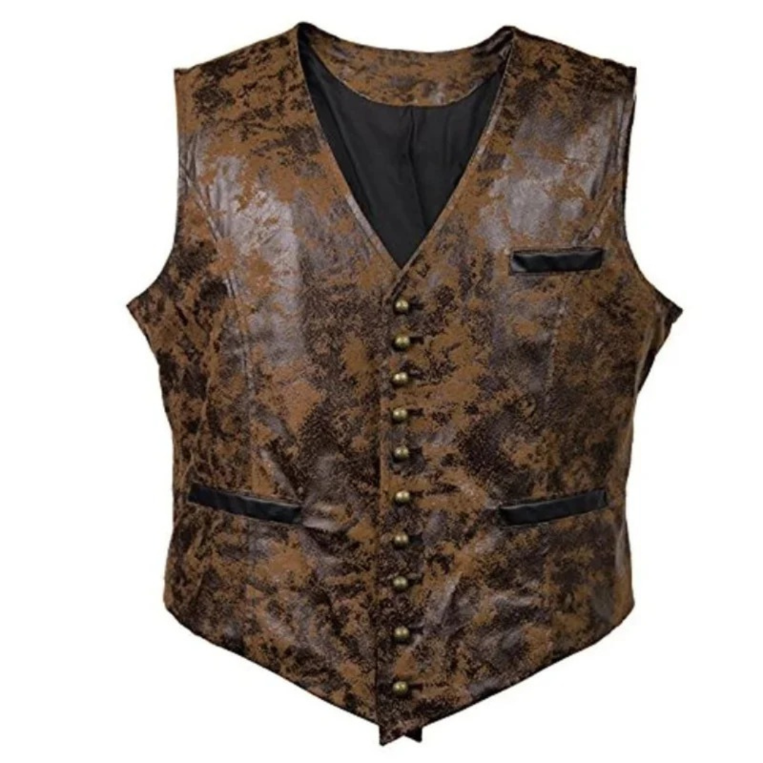 Men’s Vintage Traditional Waistcoat – Buttoned Heritage Style for Festivals and Celebrations