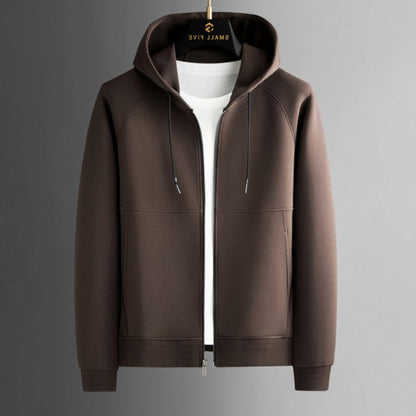 Men’s Zip-Up Tracksuit – Hooded Jacket and Jogger Set with Drawstring Waist for Casual Everyday Wear