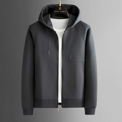 Men’s Zip-Up Tracksuit – Hooded Jacket and Jogger Set with Drawstring Waist for Casual Everyday Wear
