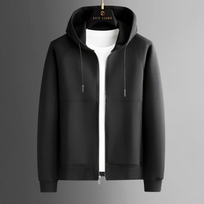 Men’s Zip-Up Tracksuit – Hooded Jacket and Jogger Set with Drawstring Waist for Casual Everyday Wear