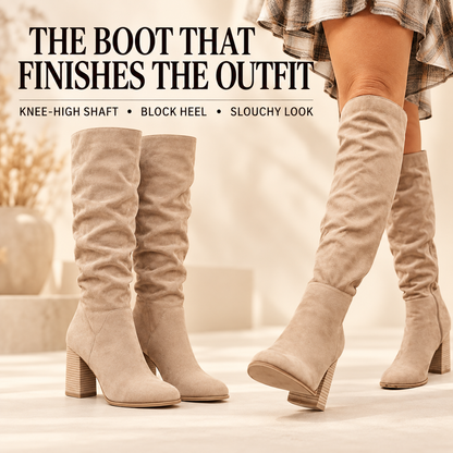 Fashion feature view of Women's Block-Heel Knee-High Boots