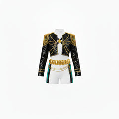 Children's Black Gold K-Pop Hero Two Piece Halloween Costume