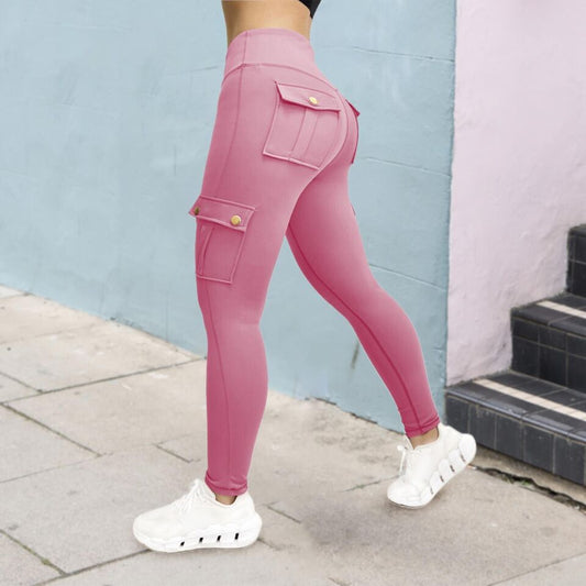 Women’s High-Waist Cargo Leggings – Sculpting Pocket Activewear for Training and Everyday Wear