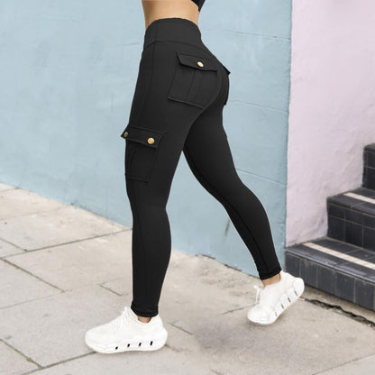 Women’s High-Waist Cargo Leggings – Sculpting Pocket Activewear for Training and Everyday Wear