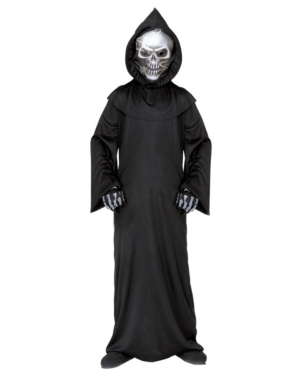 Children's Grim Reaper Robe Skull Mask Halloween Costume