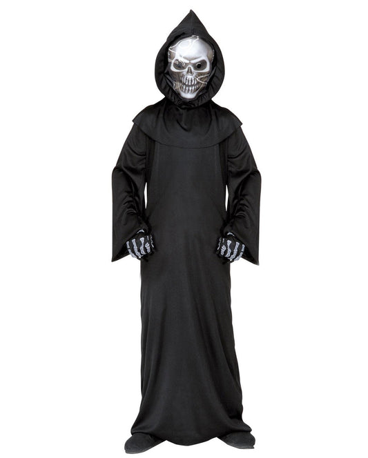 Children's Grim Reaper Robe Skull Mask Halloween Costume
