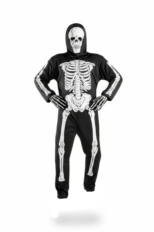 Children's Skeleton Costume with Skull Mask for Halloween