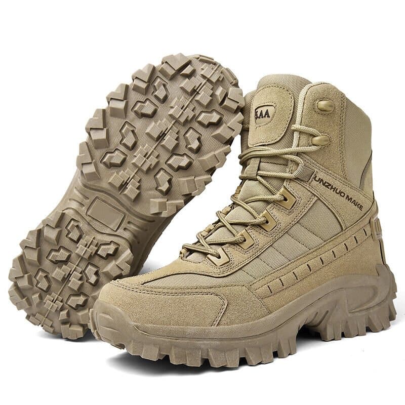 Men’s Tactical Hiking Boots – Reinforced Mid-Top Design with Rugged Lug Sole and Secure Lacing
