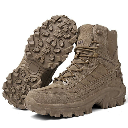 Men’s Tactical Hiking Boots – Reinforced Mid-Top Design with Rugged Lug Sole and Secure Lacing