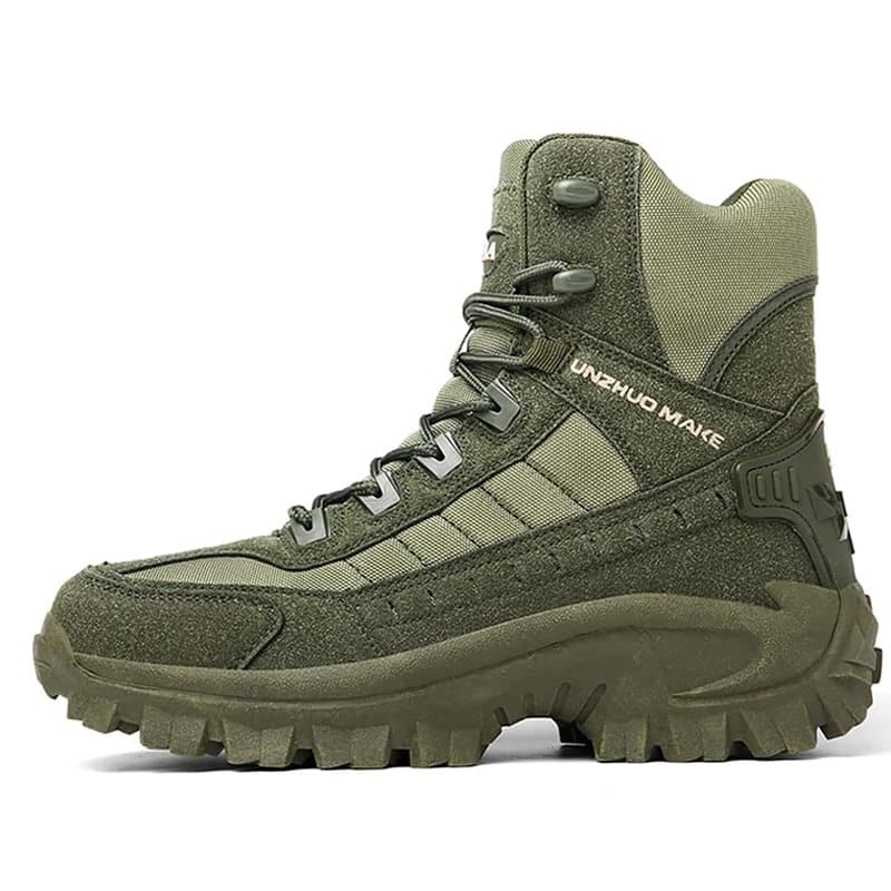 Men’s Tactical Hiking Boots – Reinforced Mid-Top Design with Rugged Lug Sole and Secure Lacing