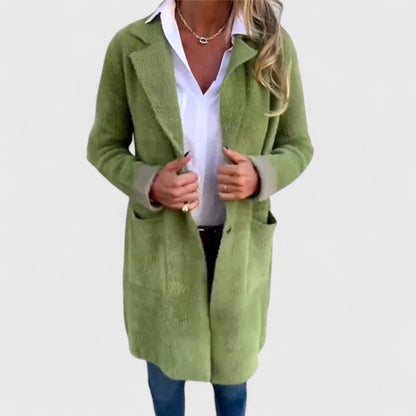 Women’s Oversized Blazer – Relaxed Lapel Blazer with Patch Pockets