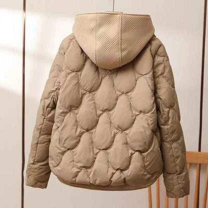 Women’s Hooded Quilted Jacket – Lightweight Padded Layer for Transitional Weather and Casual Wear