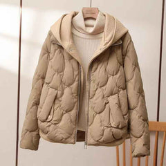 Women’s Hooded Quilted Jacket – Lightweight Padded Layer for Transitional Weather and Casual Wear