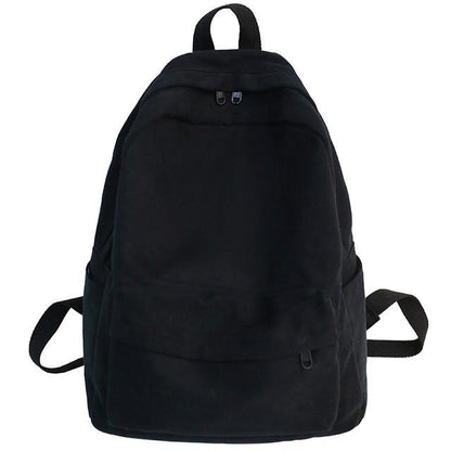 Women’s Minimalist Canvas Backpack – Water-Repellent Lightweight Multi-Pocket Bag with Laptop Compartment for School Work and Travel