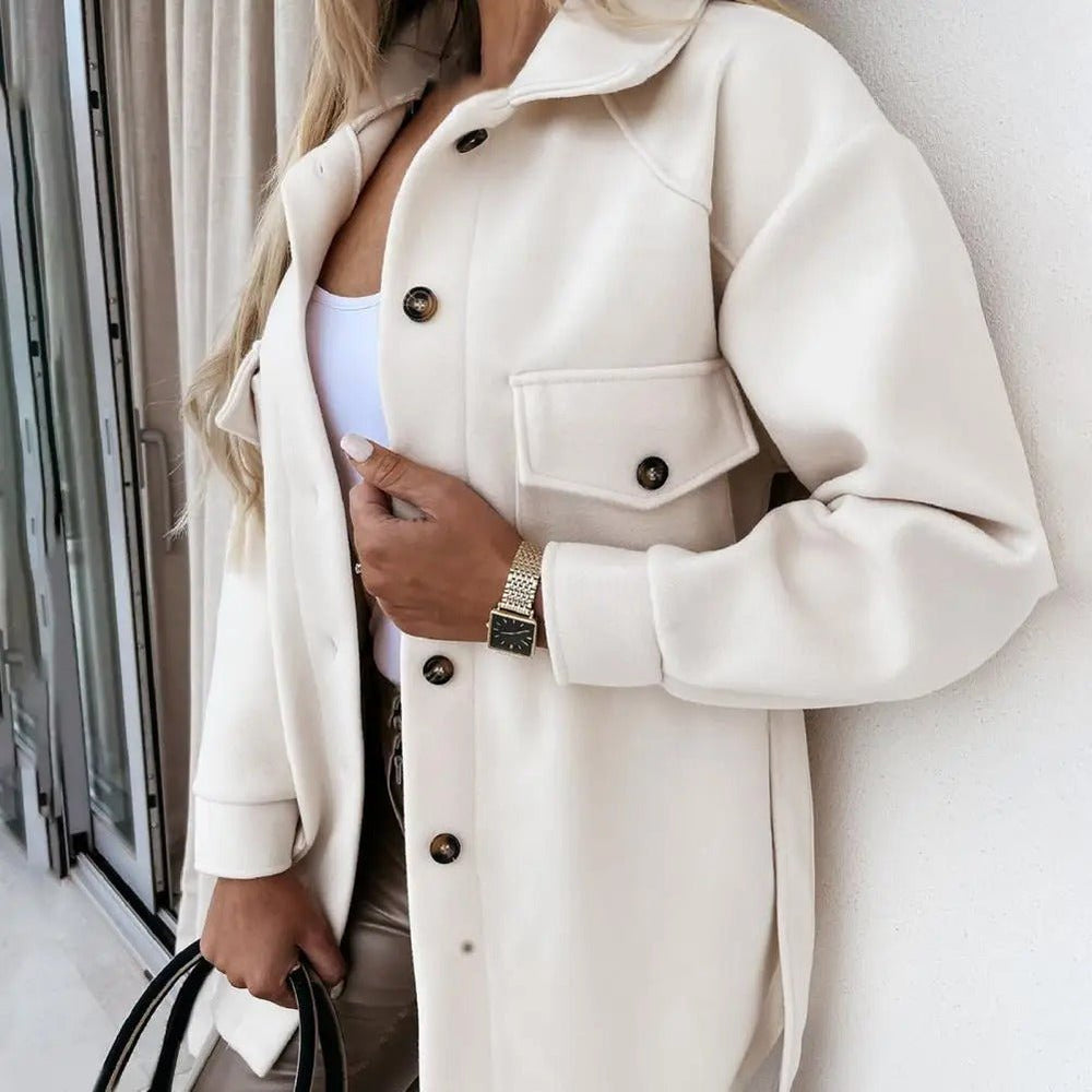 Women’s Relaxed Pocket Shirt Jacket – Casual Transitional Layer for Everyday Wear