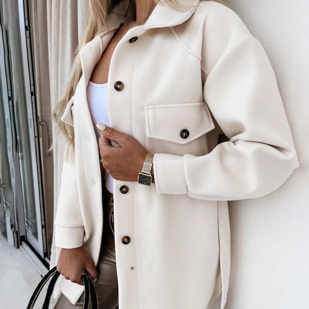Women’s Relaxed Pocket Shirt Jacket – Casual Transitional Layer for Everyday Wear